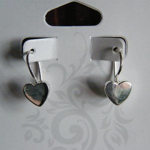 Mini Heart Earrings-Sterling Silver